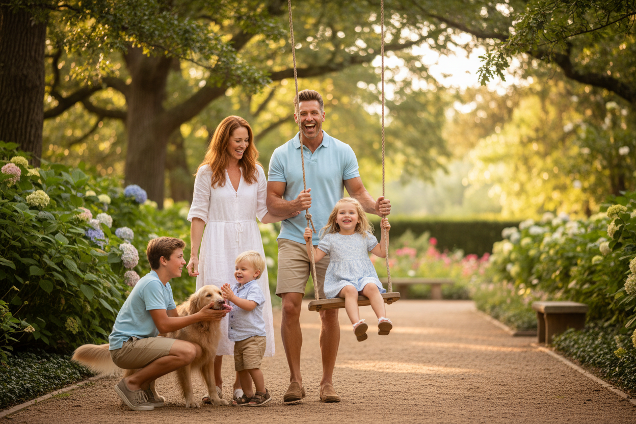 dont add any content on image just man showing like healthy with family